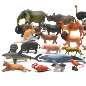 热销礼品美丽油画动物形象逼真艺术雕塑可爱微型固体硬批发儿童玩具5000设计
