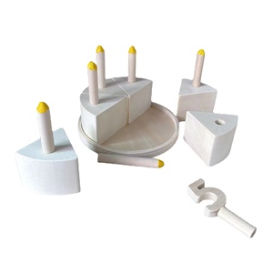 Wooden toy kitchenware birthday cake