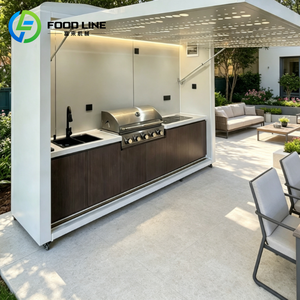 Outdoor Kitchen bar and Bench Outdoor Kitchen Built in Bbq Grill Set Stainless Steel Outdoor Kitchen Doors with <strong>Glasses</strong> - Product Image 6