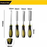 4 Pcs Fabricants d'outils de tournage pour le travail du bois Vente en gros Divers modèles de ciseaux à bois durables de haute qualité et pratiques