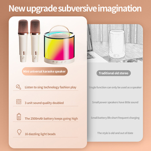 Dolby Stereo Năng Động RGB Chiếu Sáng K36 Xách Tay <span class=keywords><strong>Karaoke</strong></span> Cho Bluetooth Loa Đôi Mic Không Dây USB Thông Minh Âm Thanh Đảng - Product Image 6