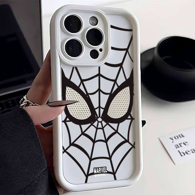 Hot Sale Spider-Man Mask Design Phone Case for iPhone 14 15 16 Pro Max Shockproof TPU Cover
