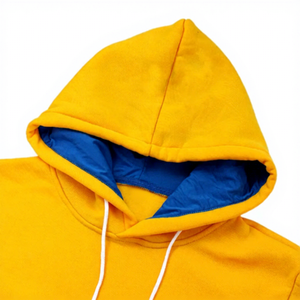 Men's Yellow Blue <b>White</b> Colour Blocking Hooded Sweatshirt Regular Fit Casual Pullover <b>Hoodie</b> With Front Pockets Autumn Wear 2027 - Product Image 5