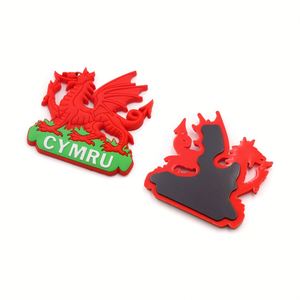 Die Cut Logo Rubber Sticker Custom Welsh Dragon Souvenir <b>Fridge</b> Wales Magnets - Product Image 5
