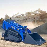Mini Skid Steer Loader EPA/Euro 5 Diesel Wheel Loader Backhoe Loader dengan Pompa & Mesin Momen Beban Tinggi Garansi 2 Tahun