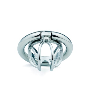 FRRK Small Negative Chastity Cage Device Elegant B Design Metal Sissy Penis <b>Rings</b> <b>Couple</b> CBT Games Play Steel BDSM Sex Toys Shop - Product Image 6
