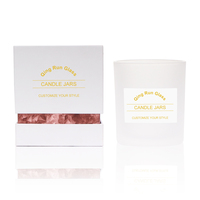 10oz 12oz 14oz Pots à bougies en verre noir mat blanc mat avec couvercle et boîte-cadeau taille et couleur personnalisées en gros