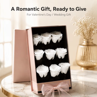 Yunnan bunga mawar putih segar romantis, dengan kotak hadiah untuk Hari Valentine