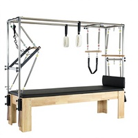 Cadillac Reformer Pilates 3-en-1 en Bois Massif Premium avec Table Trapèze – Équipement de Fitness Professionnel pour l'Entraînement de Yoga