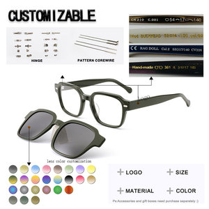 Gafas de Sol Polarizadas con Clip para Hombre, Montura Completa, Estilo Ojo de Gato, Acetato, Protección UV400, Ligeras y Antideslumbrantes - Product Image 3