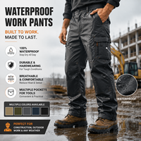 Pantalon de travail imperméable pour homme, pantalon de travail cargo durable, pantalon multi-poches pour la construction, pantalon utilitaire d'extérieur, OEM ODM