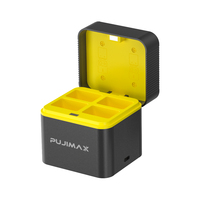 Chargeur de batterie rechargeable universel PUJIMAX 9V pour microphone, chargeur à 4 emplacements à brancher, prenant en charge les batteries Li-ion/Ni-MH/Ni-Cd