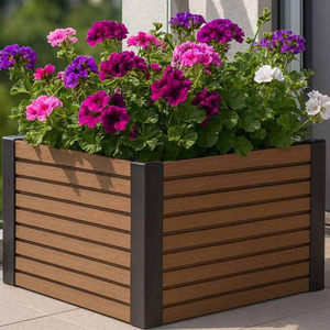 Bacs de jardin surélevés durables pour l'extérieur, grands bacs à plantes en WPC, kit de serre, pot pour légumes, fleurs, herbes - Product Image 3