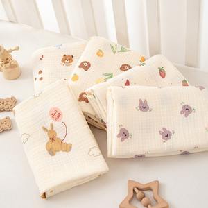 ผ้ามัสลินเนื้อนุ่มสีสันสดใสสำหรับฤดูร้อน ผลิตตามสั่ง Xiximi ผ้าฝ้าย 100% สองชั้น สำหรับห่อตัวเด็ก - Product Image 4