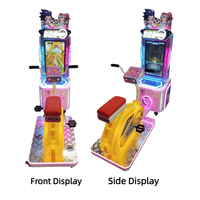Bicicleta de Juguete de Plástico y Metal para Niños, Máquina de Juegos Deportivos, Equipo de Entretenimiento Interior, Simulador de Bicicleta para Niños que Funciona con Monedas