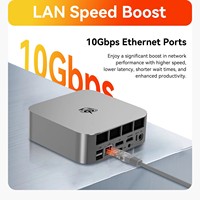 Mini PC BEELINK SER9 Max 350 con AMD Ryzen AI 7 H350 8C/16T, Frecuencia Base de 2GHz y 5GHz, Caché L3, Pantalla Triple, WiFi 6, BT5.2, Metálico