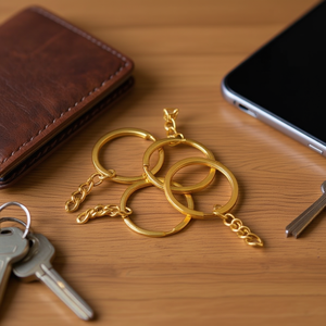 Portachiavi Ilan con Catena in Oro 30mm, Set da 8 Pezzi - Product Image 2