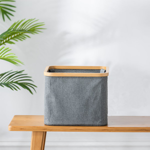 Cesto de Almacenamiento Plegable de Tela Oxford, Organizador de Ropa Cuadrado Gris, Cesto de Lavandería para Baño, Tipo Vertical - Product Image 2