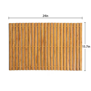 <span class=keywords><strong>Tapis</strong></span> de bain <span class=keywords><strong>antidérapant</strong></span> et imperméable <span class=keywords><strong>en</strong></span> bambou et teck massif, écologique, pour <span class=keywords><strong>douche</strong></span> et baignoire, vente <span class=keywords><strong>en</strong></span> gros 2025 - Product Image 3