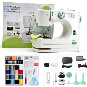<span class=keywords><strong>Machine</strong></span> à <span class=keywords><strong>coudre</strong></span> portable domestique à double aiguille avec 9 réglages de <span class=keywords><strong>tension</strong></span> et pédale pour le denim et les projets DIY - Product Image 2
