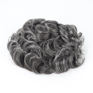 <span class=keywords><strong>Peluca</strong></span> de Encaje Frontal de Primera Calidad <span class=keywords><strong>para</strong></span> Hombre BIO # Sistema de Reemplazo Capilar 1B40 con Base de Piel, Línea de Cabello Natural, Cabello Remy Indio - Product Image 5