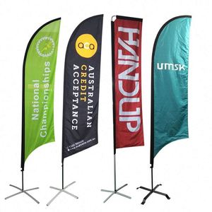 Banderas de Playa Personalizadas con Plumas, Banderas Publicitarias Voladoras para Exteriores - Product Image 1