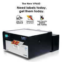 Máquina de Impresión de Etiquetas Adhesivas, Impresora Digital a Color para Etiquetas Pre-cortadas, Impresora de Etiquetas de Vinilo con Tinta de Colorante VP660