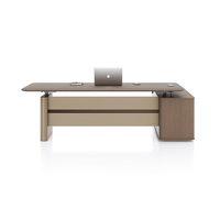 Bureau de direction moderne et minimaliste de luxe, réglable en hauteur, en bois, avec armoire de rangement, vente en gros directe d'usine