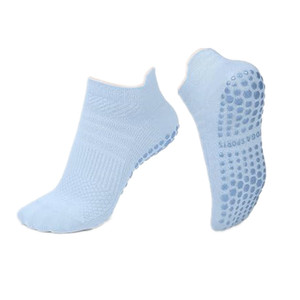 Calze con impugnatura <span class=keywords><strong>Yoga</strong></span> da donna personalizzate con Logo polsino e fondo antiscivolo da palestra Pilates copertura alta per ginnastica - Product Image 6