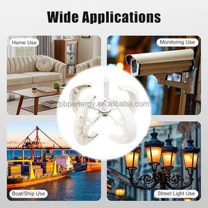 Aerogenerador de Eje Vertical de 12V/24V con Linterna de Color Personalizado, Generador de 500W para una Salida Estable para Cámaras de Seguridad Remotas - Product Image 5
