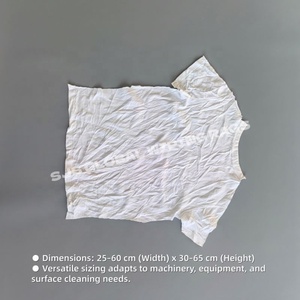 Chiffons de nettoyage en coton blanc 100% de qualité supérieure, 10 kg, absorbants pour l'huile et l'eau, sans métal, pour le nettoyage industriel et maritime - Product Image 3