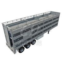Semi-remorque à 3 essieux pour animaux, remorque pour bétail, transport de bovins, de moutons et de porcs pour le marché australien