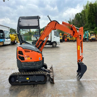 Mini-excavatrice sur chenilles Hitachi ZX15 d'occasion, 1,5 tonne, origine Japon, à bras zéro, petite excavatrice d'occasion