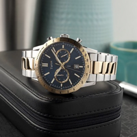 Montre de plongée sportive de luxe pour homme, mouvement à quartz, acier inoxydable, cadran en cristal, affichage analogique, 50 m, 22 mm