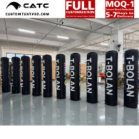 Colonnes publicitaires gonflables personnalisées CATC en tissu Oxford imperméable |   Piliers de présentation de marque de style japonais |   OEM ODM Weather