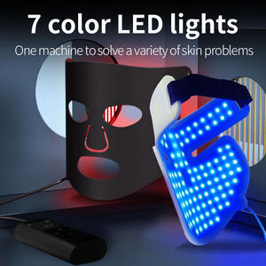 หน้ากากบำบัดด้วยแสงสีแดง LED 7 สี สำหรับใบหน้าและลำคอ ใช้ในบ้าน บำรุงผิวหน้าด้วยแสงสีแดง - Product Image 4