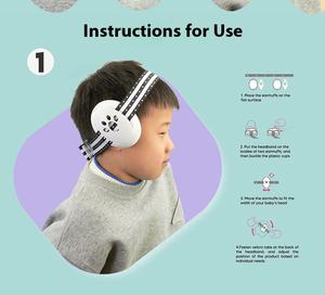 Cache-oreilles de <span class=keywords><strong>bandeau</strong></span> <span class=keywords><strong>pour</strong></span> bébé avec sangle antibruit <span class=keywords><strong>pour</strong></span> <span class=keywords><strong>dormir</strong></span> en plein air certifié CE vente à chaud au comptant - Product Image 2