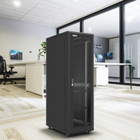 Rak Server baja 19 inci 42U, 600x600 DENGAN HARGA TERBAIK, kabinet jaringan pintu jala pusat Data tersedia