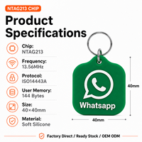 Etiquetas NFC de Silicona Impermeables para Redes Sociales, Ntag213 215 216, Etiqueta RFID con Forma Personalizada para Reseñas de Google, Instagram, Facebook