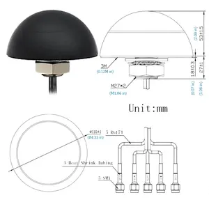 5 In 1ミニ内部パッシブ外部マリネーションRtkGnss Lte Gsm Wifi 4 gMIMOカーGpsコンボアンテナ