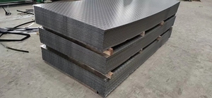 Chapa de Acero al Carbono Estándar ASTM Grado Q235, Chapa Cuadriculada <span class=keywords><strong>Galvanizada</strong></span> por Inmersión en Caliente, Aplicación Antideslizante - Product Image 3