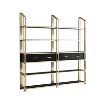 Décoration intérieure de luxe moderne : Panneau de séparation en fer, Cloison de séparation de pièce, Cloison à tiroirs, Étagère bibliothèque, Étagère de présentation, pour entrepôt