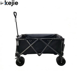 Chariot de plage pliable multi-usage avec grandes roues, chariot de rangement extérieur pliable, vente en gros d'usine - Product Image 1