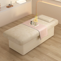 Table de massage portable moderne en bois pour salon de beauté, avec éponge haute densité – Mobilier de spa de luxe pour soins corporels, cutanés, visage et cils