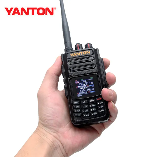 Walkie talkie portátil hf rádio amador 10w, transmissor, portátil, de duas vias, com display yanton T-680UV