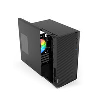 Boîtier d'ordinateur Galax M8 MicroATX, mini tour, châssis PC, cabinet de bureau, noir, pour la maison et le bureau, ports USB avant, panneau latéral en maille