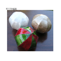 Boules de décoration d'arbre de Noël en plein air artisanales naturelles de luxe faites à la main pour décorations de fête ornement d'arbre de Noël