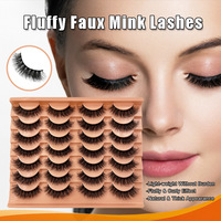 14 Pares de Pestañas Postizas con Efecto Desordenado y Voluminoso, Pestañas Rizadas y Gruesas Estilo Europeo y Americano, Pestañas de Maquillaje de Venta Caliente Transfronteriza