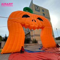Accessoires d'Halloween Hocus Pocus, arche géante gonflable en forme de citrouille pour la décoration de la ferme à citrouilles