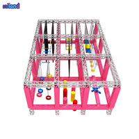 Équipement Commercial Ninja Warrior pour le Divertissement : Poutre d'Équilibre Colorée Professionnelle de Petite Taille, Supports de Fitness Double Couche